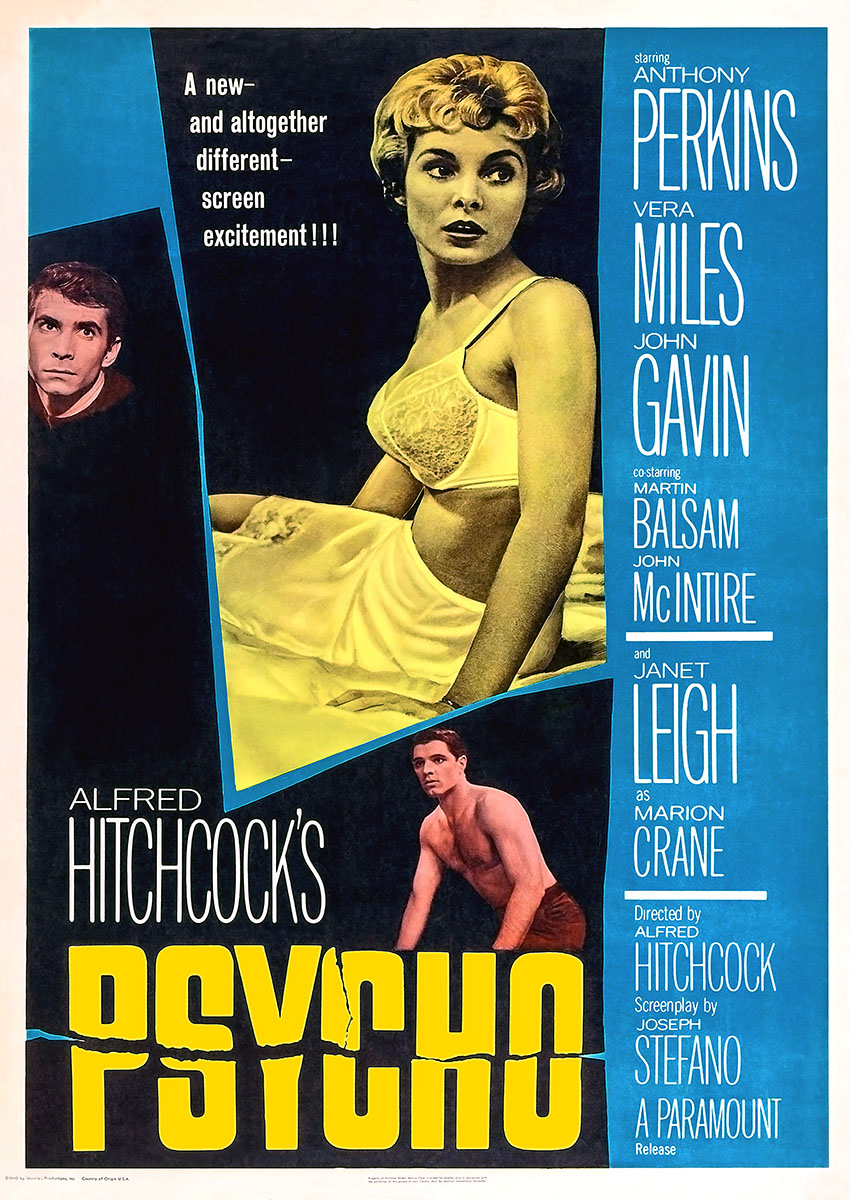 Psycho Movie Poster Canvas Print & Poster Wall Art - AI PRINT LAB